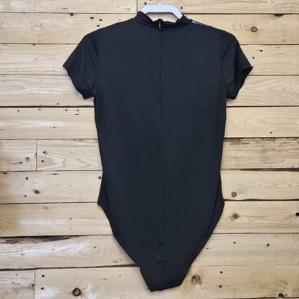 Kendall & Kylie‎ BlackBodysuit Top Mesh Panel - Picture 2 of 7